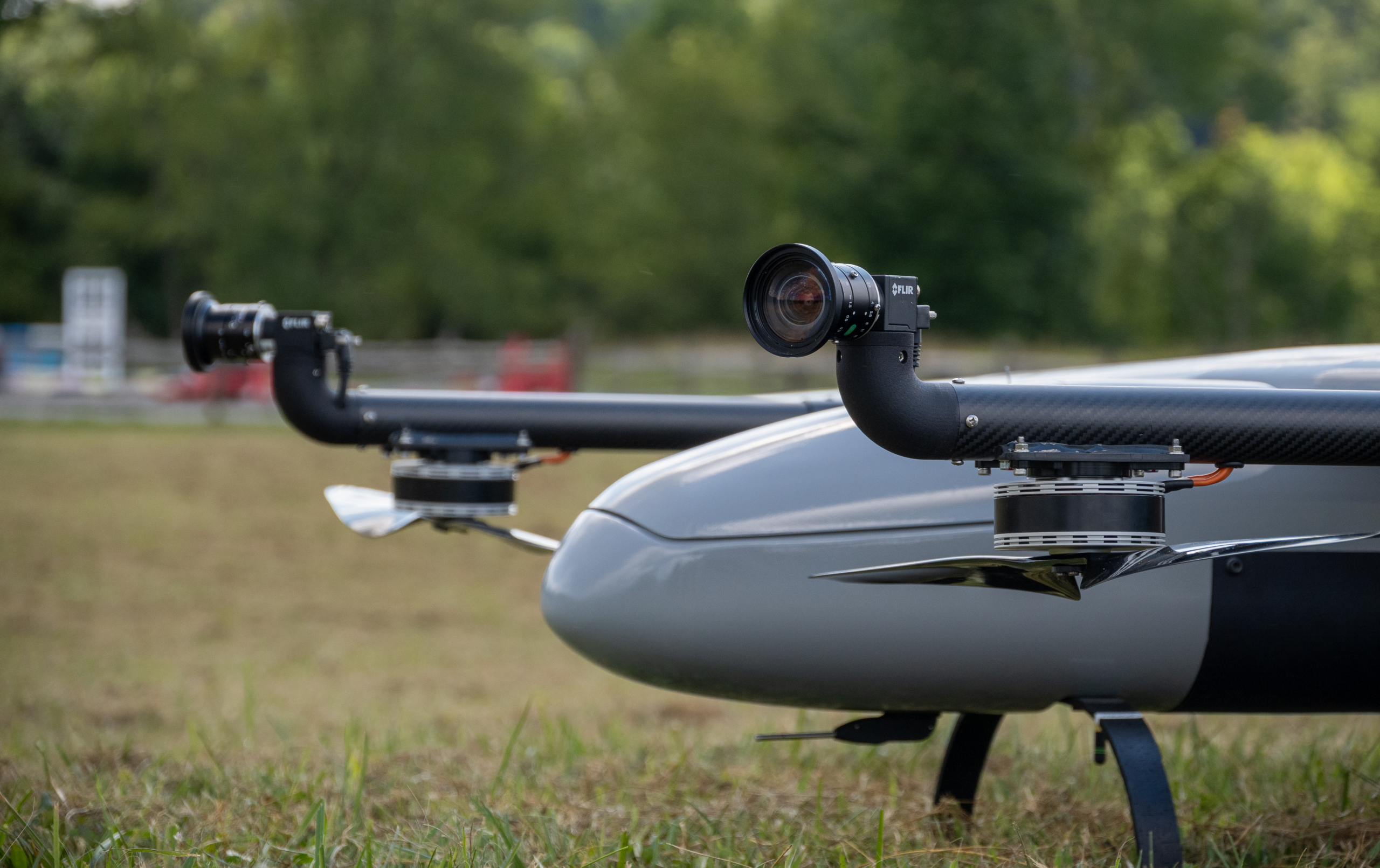 Event 38 E455 VTOL drone used with Elsight Halo connectivity for AviSight BVLOS pipeline inspections