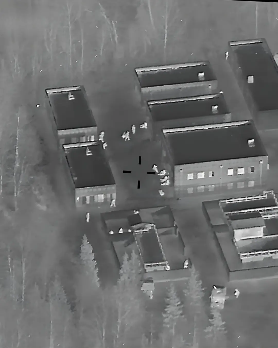 Surveillance drone in operation