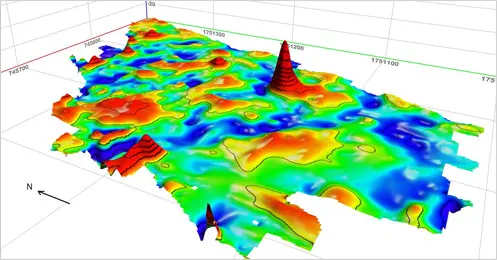Magnetometer survey drone mining